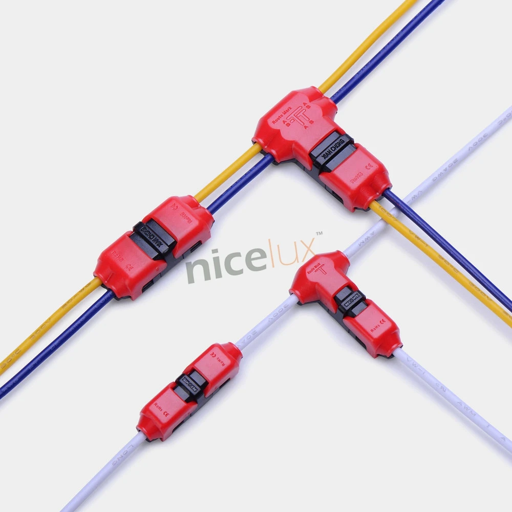 10pcs Quick Splice Wire Wiring Connector for AWG22 18 1 2pin LED Strip Wire Cable Electrical