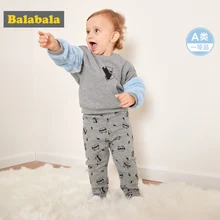 Balabala/Детские флисовые штаны без застежки с принтом для маленьких мальчиков и девочек штаны для новорожденных штаны для бега зимние штаны с эластичной резинкой на талии