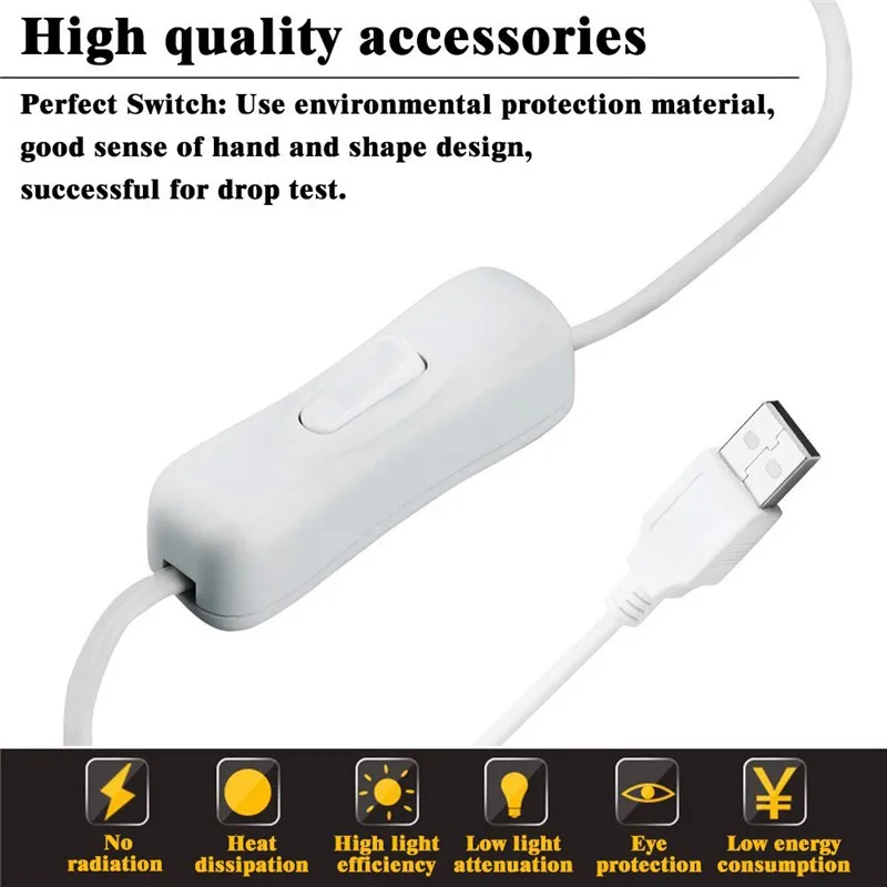  32/52CM USB LED Rigid Bar Lights Portable Hard LED Strip Lamp with Switch Night School Reading Book