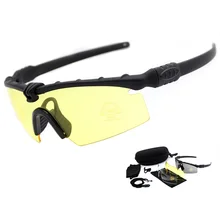 Анти-ударные 3 линзы тактические очки взрывозащищенные военные армейские очки для стрельбы на открытом воздухе Пейнтбол военные игры защитные очки