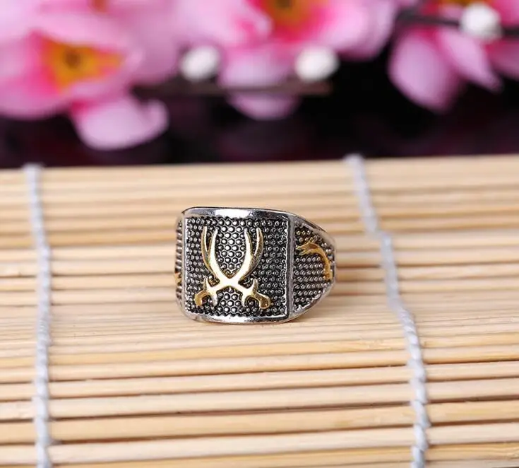 Античный серебряный сплав мусульманский Алла Имам Али Zulfiqar кольцо для мужчин и женщин исламский, арабский Ближний Восток Религиозные ювелирные изделия подарок