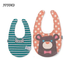Детские хлопковые обеих сторон мультфильм Водонепроницаемый нагрудники дети едят бандана для кормления ребенка одежда для мальчиков и девочек BB039 Burp Полотна