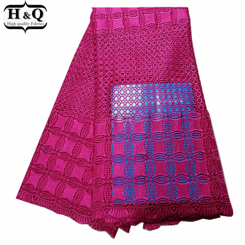 

Plum African Water Soluble Lace Fabric Embroidered African Cord Lace Fabric 5 Yards/Piece High Quality Guipure Lace For Sewing