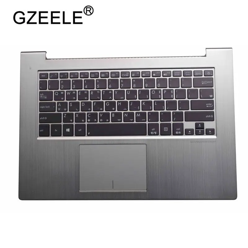 

New Korean KR laptop keyboard palmrest upper case for ASUS UX42 UX42VX UX42V BX42V UX42VS BX42VS silver color touchpad backlit
