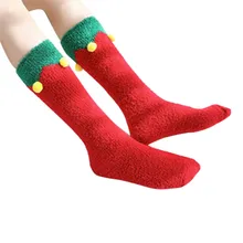 Женские повседневные рождественские носки зимние вязаные шерстяные носки Рождественский подарок милые носки с мультяшным принтом носки для сна 30OT15