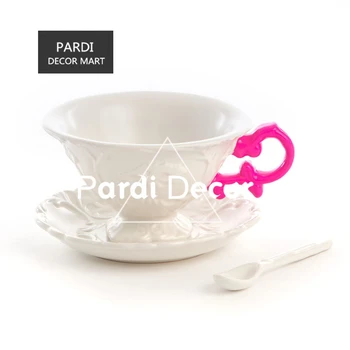 

Italian style ceramic Coffee Mug tea cup saucer/ coffee mug home use wedding gift art decorations 1pc/lot