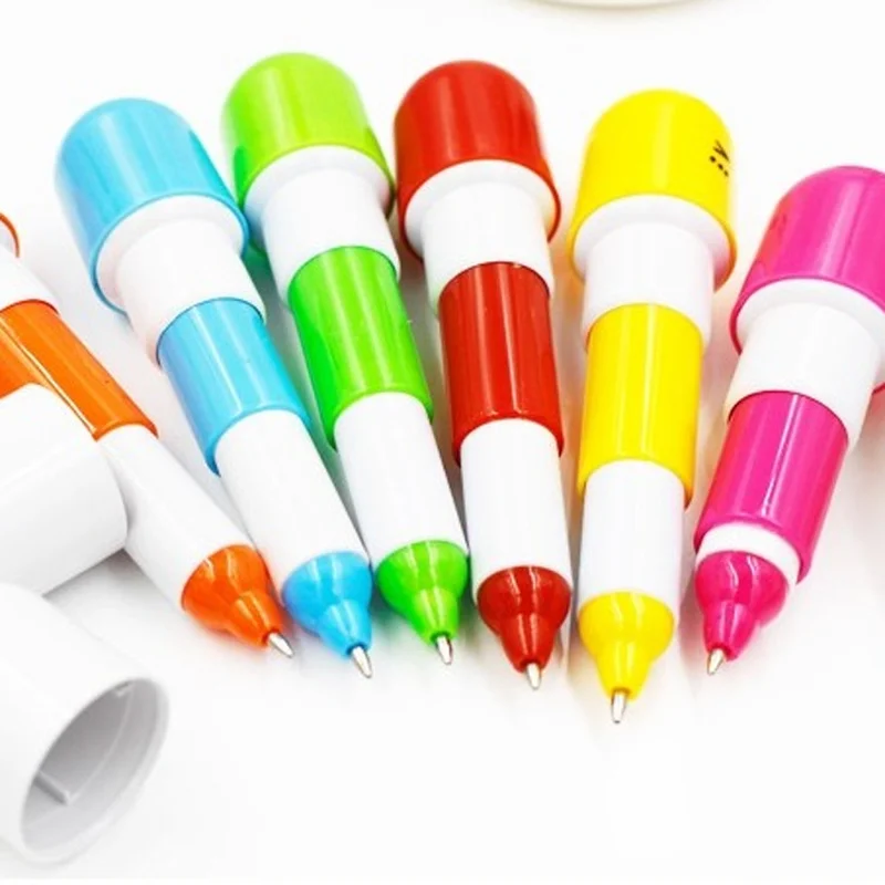 60pcs Telescopic Pen Cartoon Ball Pen Wholesale Creative Pen Lovely