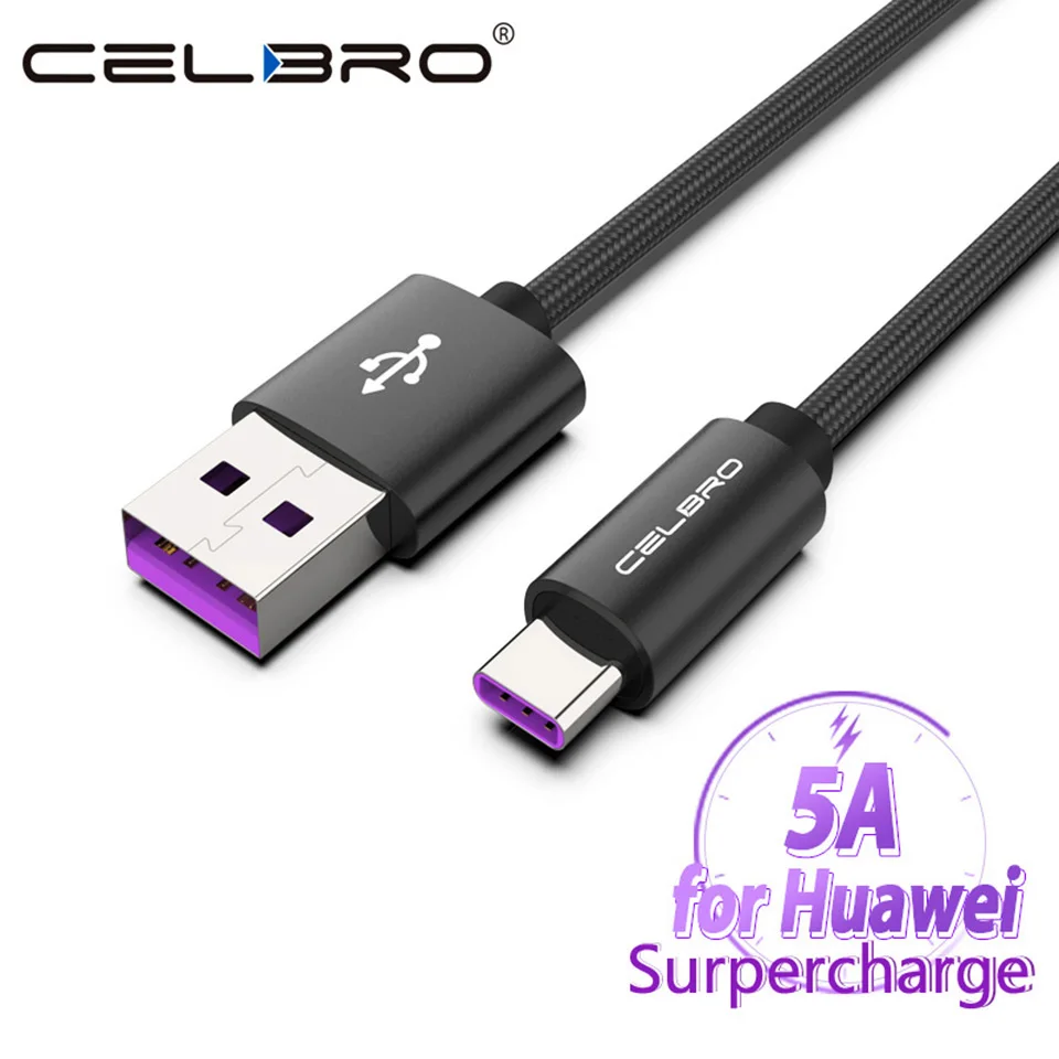 Usb type-C зарядный кабель для телефона type-C Usb Kablo для huawei P20 P30 Lite mate 30 Pro Honor 10 9 20 5A супер зарядный кабель 2 метра