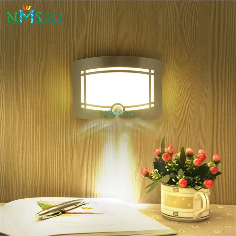 

Wireless Infrared Motion Sensor Wall LED Night Light Novelty Battery Powered Torch Night Lamp Motion Sensor Light For Home