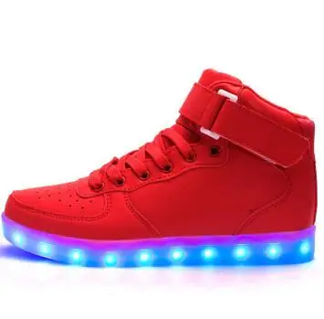 Led Schoenen/велосипедная корзина; chaussure lumineuse Enfant Garcon; повседневная обувь с подсветкой для мальчиков и девочек; Fille; детская обувь с подсветкой - Цвет: red