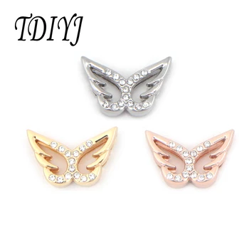 

TDIYJ DIY Jewelry 10mm Butterfly Bracelet Charms Women Crystals Slide Charm for Leather/Stainless Steel Keeper Mesh Bracelet
