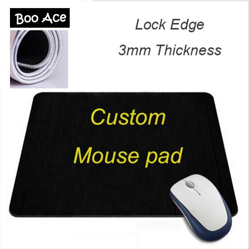 Custom Print Rubber Mouse Pad Lock Edge Mouse Mat Large Size Washable
