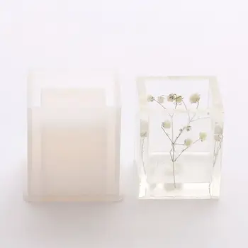 

Epoxy Resin Silicone Molds DIY Cube Round Pen Holder Flower Pot Coaster Mold Set