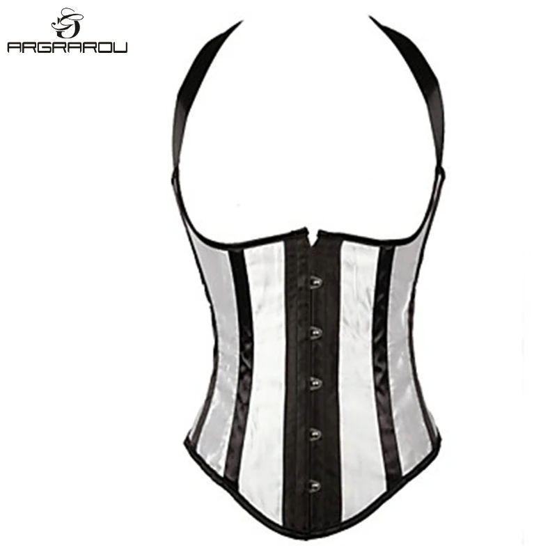 Bustier À Lacets Burlesque En Satin Pour Femmes Avec Bretelles Et