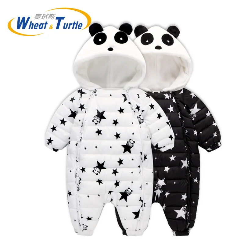 

Baby winter clothes warm cotton newborn boy girl toddler overalls Hooded Outerwear Snowsuit jumpsuit costume zipper baby onesie