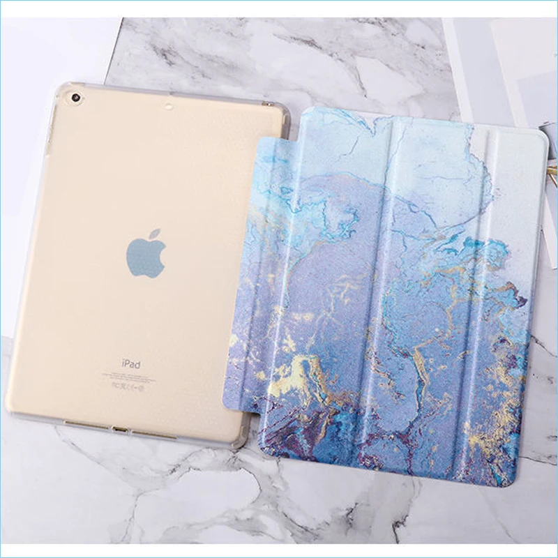 Умный чехол из ТПУ для iPad mini 5/Air 3 2019 дюйма с мраморной текстурой кожаный 2018 Чехол