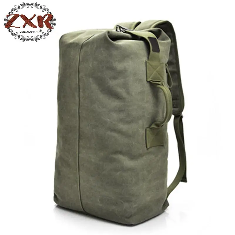 

Large Capacity Man Travel Bag Mountaineering Backpack Men Bags Canvas Bucket Shoulder Bag Mens Canvas Backpacks
