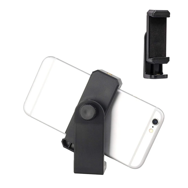 

BUBM Unique Design 1/4 Screw Head Phone Holder Smart Phone Stand Tripod Monopod Clip Mount 360 Degree Rotation Black Desk Holder