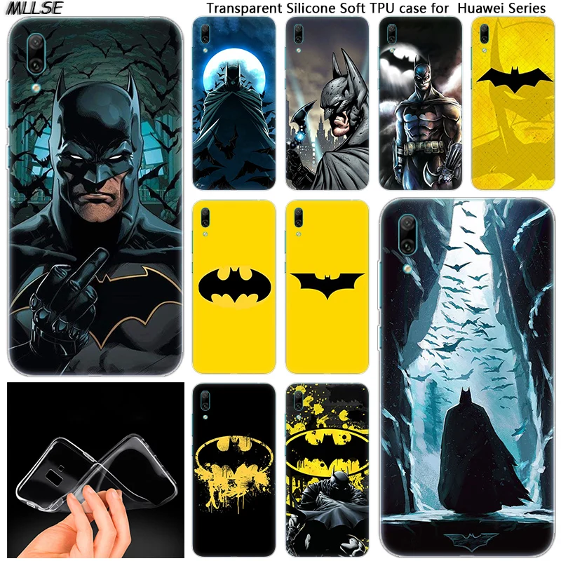 

Batman Soft Silicone Case for Huawei Mate 10 20 Lite Pro Enjoy 8 9E Y6 Pro Y5 2017 Y7 Pro Y9 2019 2018 Fashion Cover