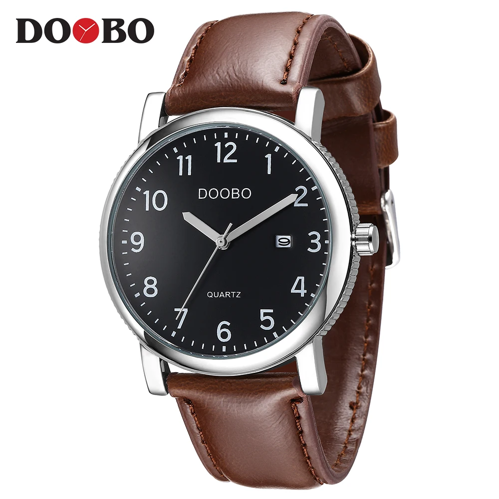 2018 DOOBO Original Men Quartz Watch Reloj Hombre Leather Business