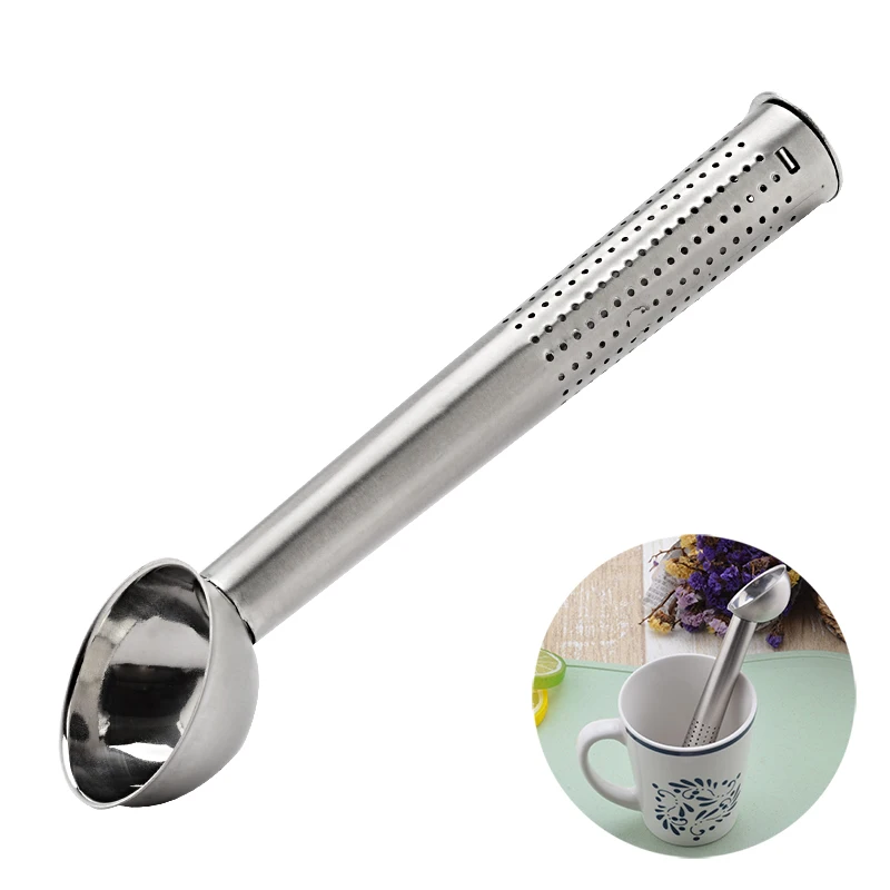 

Stainless Steel Tea Colander Spoon Leaf Strainer Infuser with Long Handle Tea-leaves Soak Filter Ladle Tea Drinking Accessories