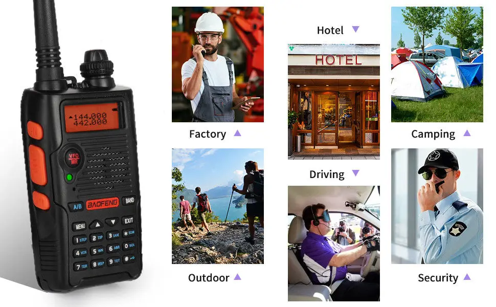 Baofeng UV-5R EX 5 W Dual Band тот FM двухстороннее радио портативная рация VHF UHF Перезаряжаемые Long Range Ham Radio Channel сканирования