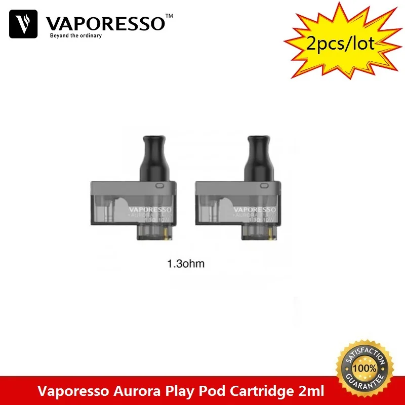 

2pcs/pack Original Vaporesso Aurora Play Pod Cartridge Refillable Pod 2ml Vape Tank with 1.3ohm Coil for Aurora Play Kit