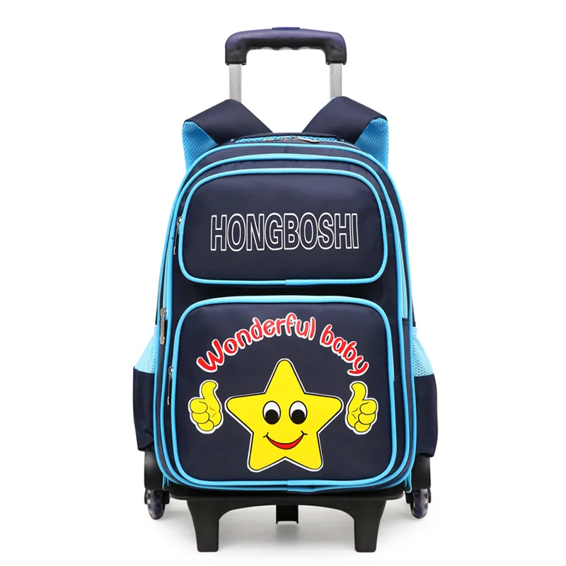 

Children Trolley school Backpack Fashion Cartoon Wheeled School Bag For Girls Boys Detachable Backpack kids schoolbags mochila