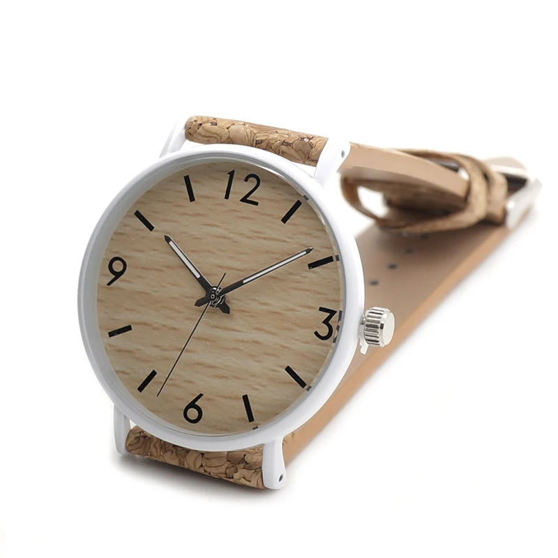 BOBO BIRD Luxury Men Watch Wood Quartz Watches Cork Strap Quartz Wristwatches relogio feminino C-E18
