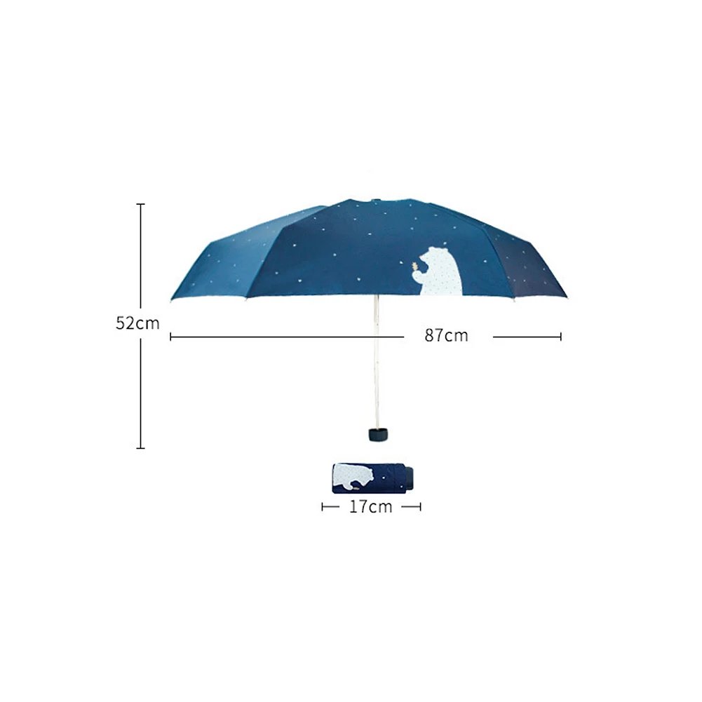 Анти-УФ мини-зонтик защита от дождя и ветра 5 складных солнцезащитных зонтов солнцезащитный зонтик мини дождь двойного назначения Защита от солнца зонтик