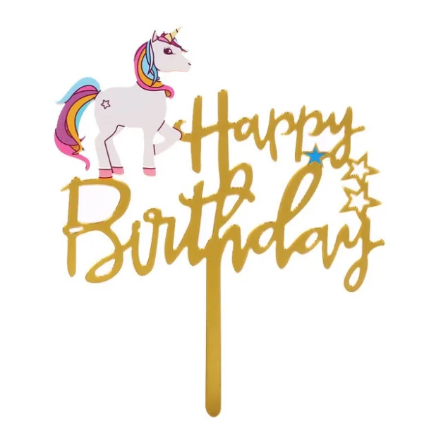 1 Набор, топперы для торта, Радужные облака, воздушные шары, флажки для торта, кексы, топперы для детей на день рождения, радужные единороги, вечерние украшения для торта, babyshower - Цвет: Cake Topper 1