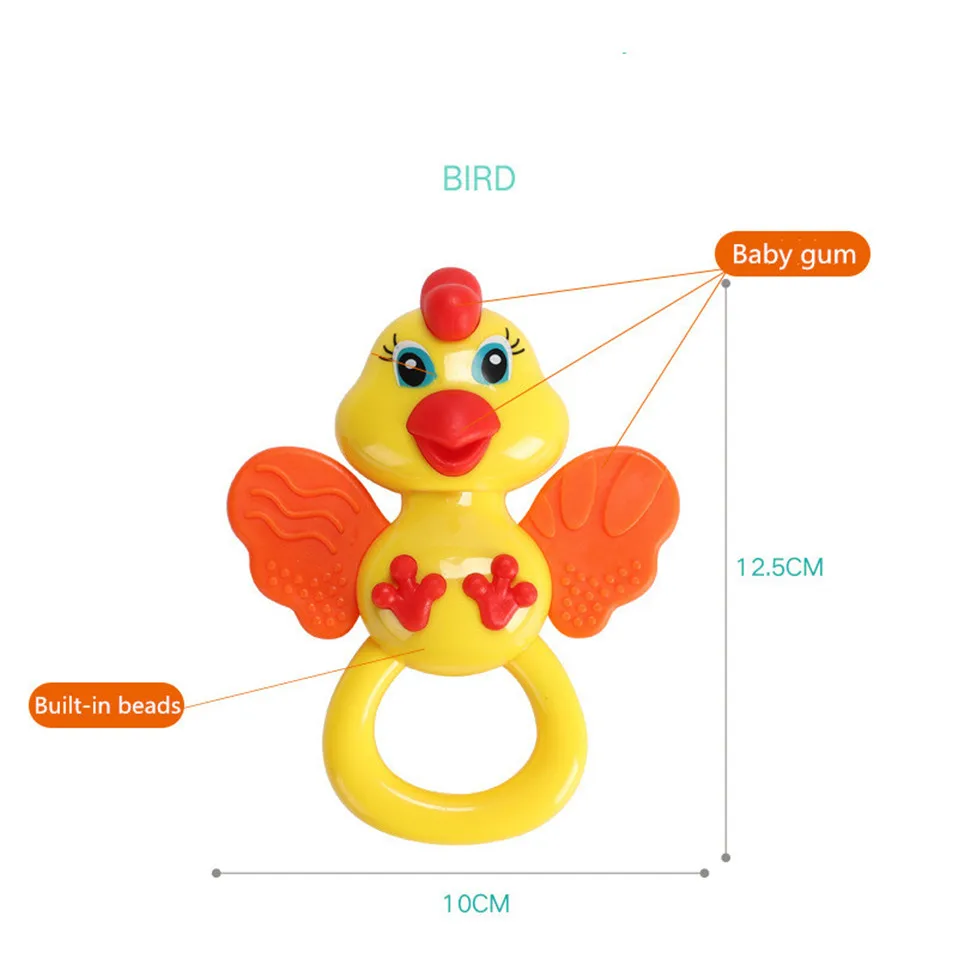 Детская погремушка игрушка интеллект захватывающие десны пластик ручной Колокольчик погремушка забавные развивающие мобильные игрушки подарки на день рождения