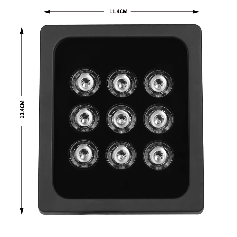 AZISHN CCTV 9 шт. массив светодиодов ИК-осветитель инфракрасный ИК-светильник для наружного видеонаблюдения заполняющий светильник ночного видения для камеры видеонаблюдения