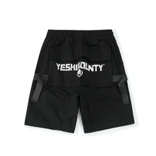 Лето новые высокие уличные буквы большие карманные шорты мужские