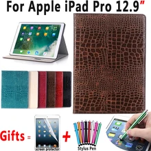 Премиум Крокодил шаблон Чехол для iPad Pro 12,9 кожаный смарт-чехол для Apple iPad Pro 12,9 чехол Funda