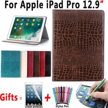 

Premium Crocodile Pattern Case for iPad Pro 12.9 2017 Leather Smart Cover for Apple iPad Pro 12.9 2015 Case Coque Capa Funda
