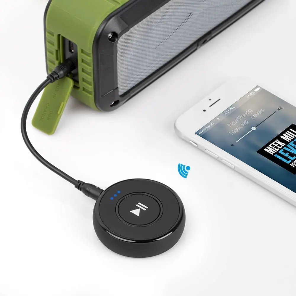 BESTEK Приемник Bluetooth Портативный Беспроводной Аудио Адаптер С 3.5 Мм AUX Вход Для