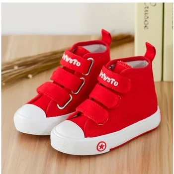 

2017 good spring and autumn child canvas shoes white high sneakers shoes sport shoes male shoes girls