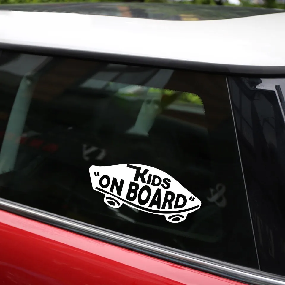 Cunymagos KIDS ON BOARD Baby on Board Warning Sticker Decals Skateboard Motorcycle Vinyl Car Stickers Decal Car Styling 198 CM  (7)