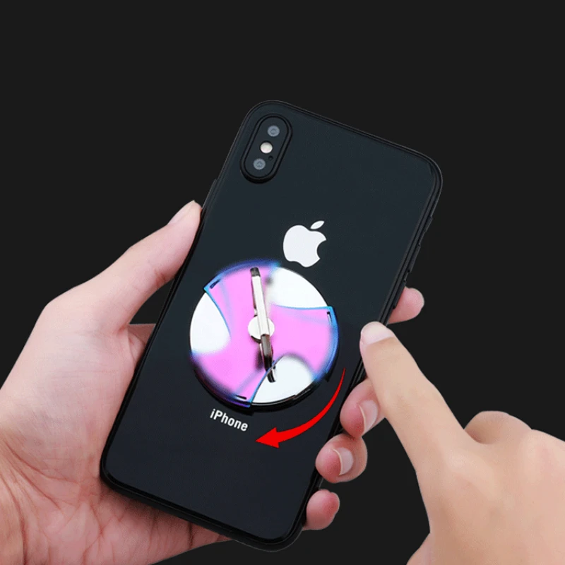  Electric Cigarette Coil Ring Lighters USB Rechargeable Flameless Metal Phone Ring Stand Holder Fing