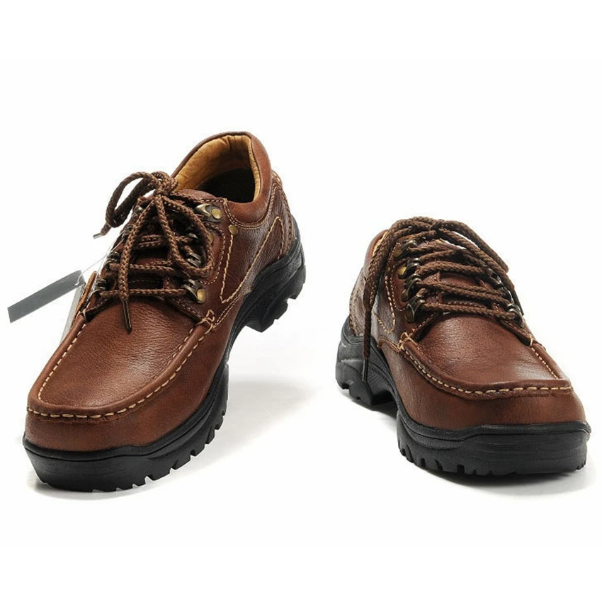 Online De cuero genuino de los hombres zapatos al aire libre zapatos de zapatillas de deporte para hombres deporte viajes a caza zapatos de senderismo zapatos de los hombres de la marca de trekking camping zapatillas de deporte
