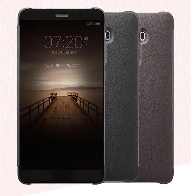

For Huawei Mate 9 Case 100% Original Huawei Brand Smart Window Flip Leather Case Cover For Huawei Mate 9 (5.9"inch)