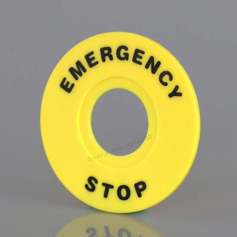 10 шт. 22 мм предупреждающий круг Аварийный кнопочный переключатель аксессуары