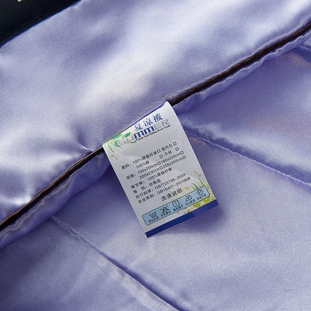 Удобное шелковое одеяло моющееся ледяное шелковое летнее воздухопроницаемое одеяло