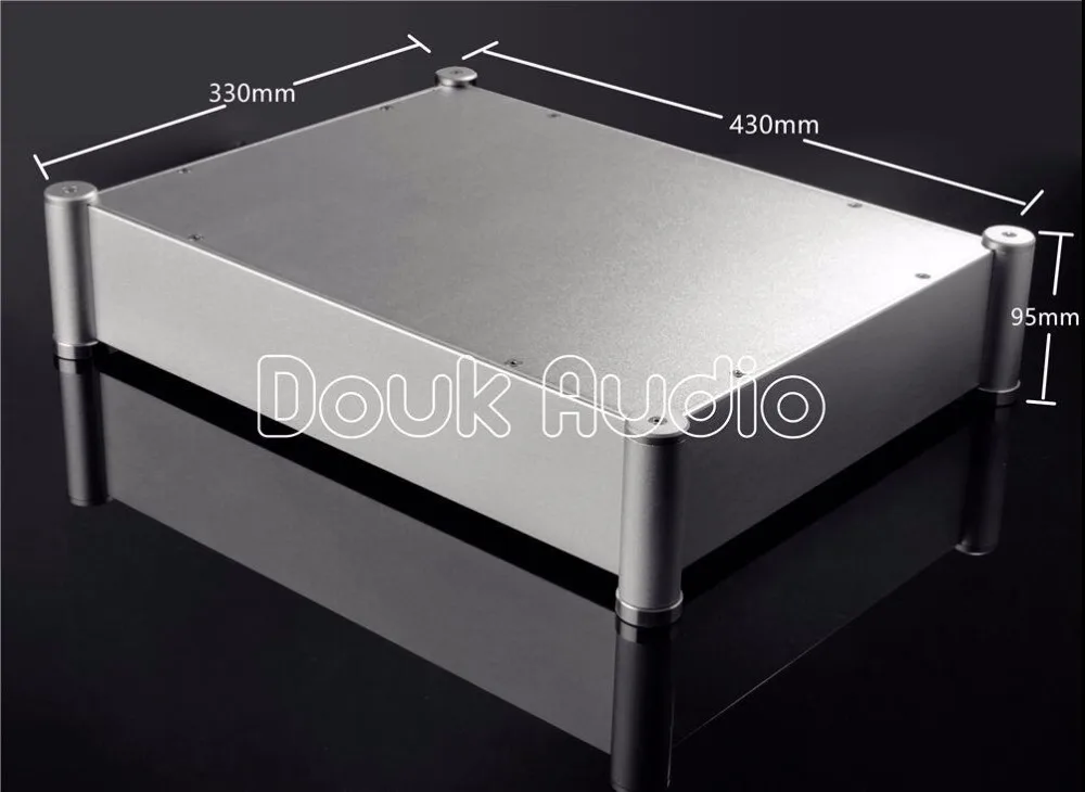 Douk Audio Aluminum chassis DAC case amplifier enclosure DIY HiFi Box 430*95*330 mmin