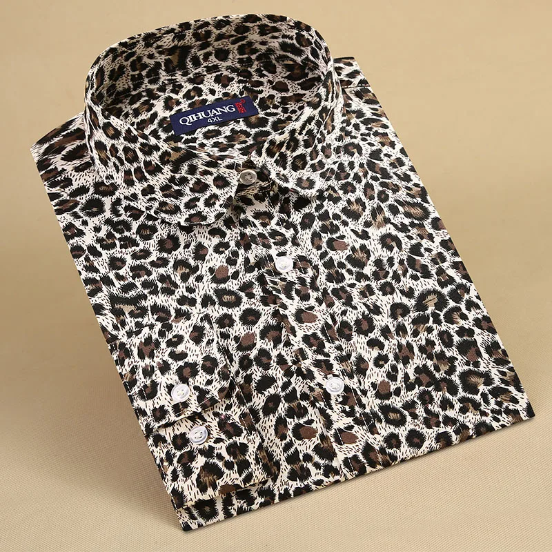 QIHUANG Модные женские блузки с длинным рукавом из хлопка с леопардовым принтом женская рубашка Женская Офисная рубашка размера плюс женские топы Blusas