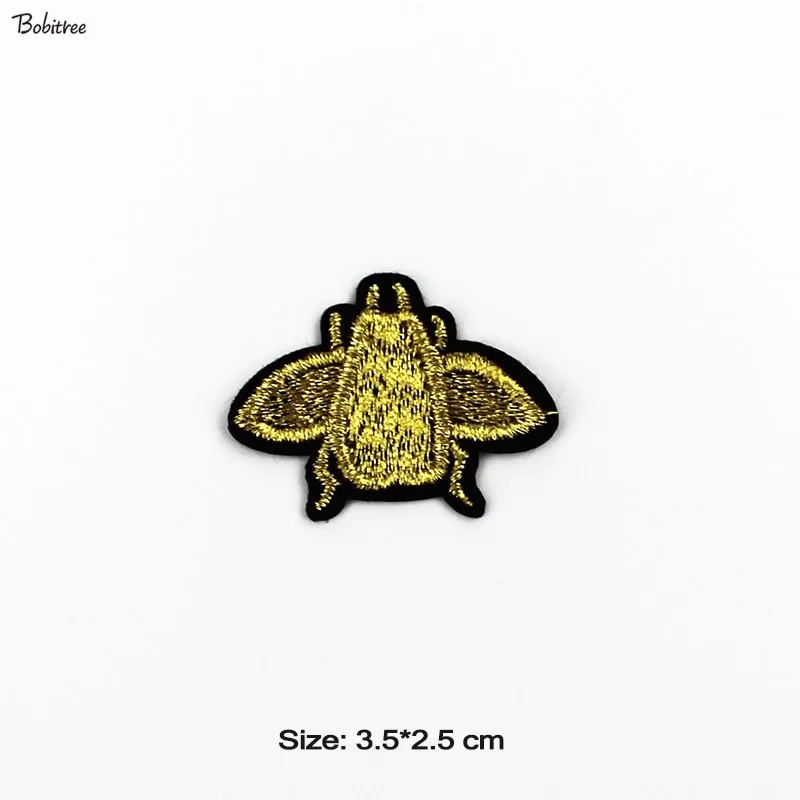 Insect Embroidery Bee Beetle Iron on Patches For Clothing Sewing Badges Appliques Stickers for Jacket Bags Accessories - Color: 1 pcs