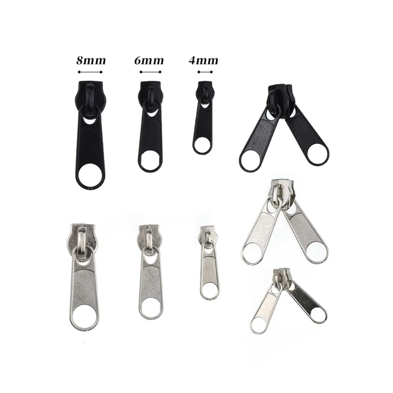 5pcs/bag Fix Zipper Zipper Head Universal Bag Replacement Zip Sliders Instant Repair Fix Zip Fastenings Clothes Accessories zipper repair kit zipper pullers zipper sliders zipper heads zipper accessories