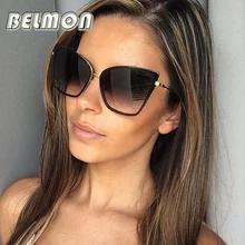 2018 Fashion Cat Eye Sunglasses Women Luxury Brand Designer Vintage Sun Glasses Ladies UV400 Mirror Lens For Female RS213