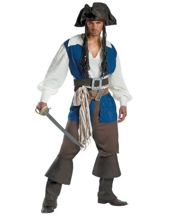 Мужской пиратский костюм Ahoy Matey High Seas, маскарадный костюм для взрослых, пирата, капитана пирата, костюм Джека Воробья